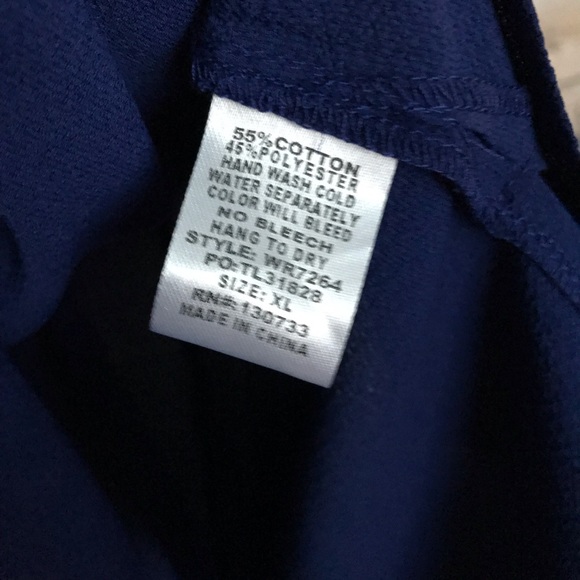 Umgee | royal blue ruffle cold shoulder top blouse - Picture 4 of 5